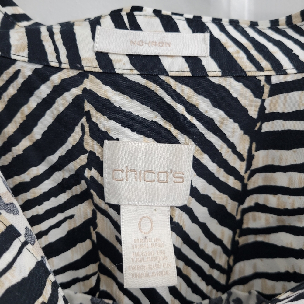 Chicos Cheetah Chic Chena Button Down - image 3